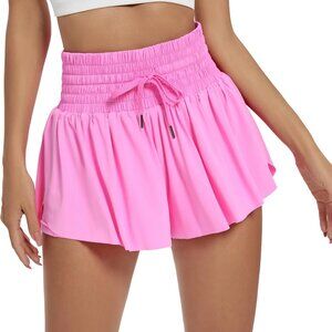 Flowy Athletic Shorts for Women Workout Running Gym Yoga High Waist Skort Sweat